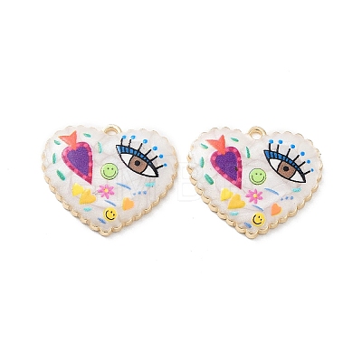 Rack Plating Alloy Enamel Pendants FIND-C050-13G-07-1