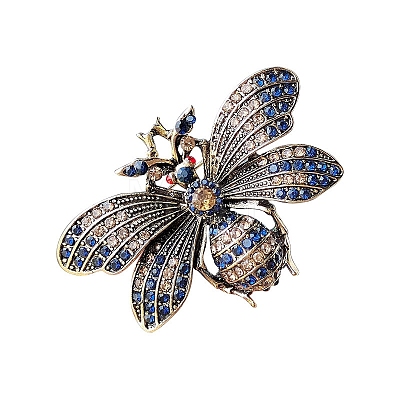 Alloy Rhinestone Brooch for Backpack Clothes PW-WG61EF0-01-1