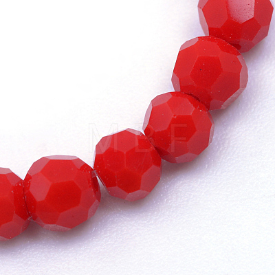 Opaque Solid Glass Bead Strands X-GLAA-R166-6mm-02E-1
