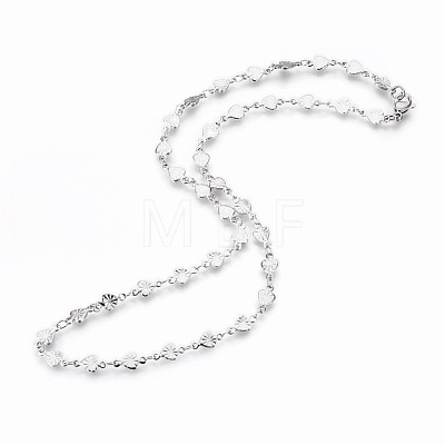 304 Stainless Steel Link Chains Necklaces NJEW-F242-04P-1