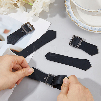 8 Sets PU Leather Sew on Toggle Buckles AJEW-HS0001-54C-1