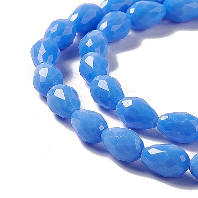 Faceted Glass Beads Strands GLAA-E037-01D-1