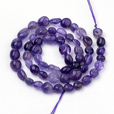Natural Amethyst Beads Strands G-Q952-02-6x8-1