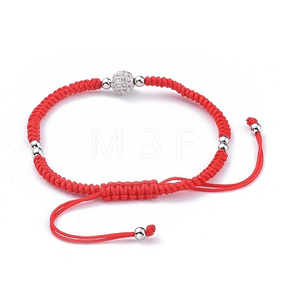 Adjustable Nylon Thread Braided Bead Bracelets BJEW-JB04665-03-1