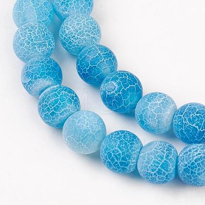 Natural Weathered Agate Beads Strands G-G589-8mm-14-1