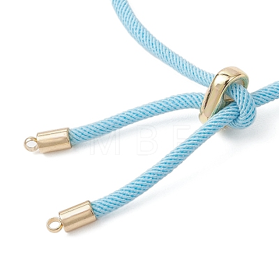 Nylon Round Cord Slider Bracelet Makings AJEW-JB01537-1