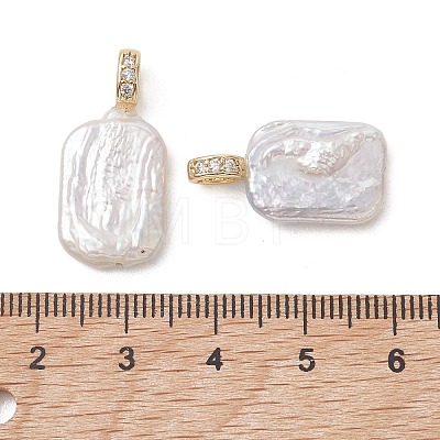 Natural Baroque Keshi Pearl Pendants PALLOY-JF05477-1