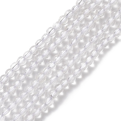 Natural Quartz Crystal Round Beads Strands X-G-J303-01-4mm-1