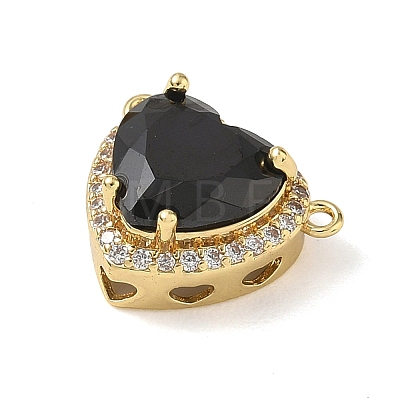 Brass Pave Cubic Zirconia Pendants KK-CBA74BF-01G-1