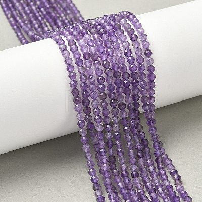Grade A Natural Amethyst Beads Strands G-A129-3mm-E02-1