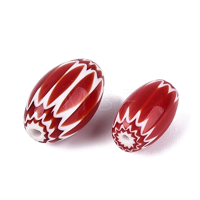 Handmade Millefiori Glass Barrel Beads LA-N002-04A-1