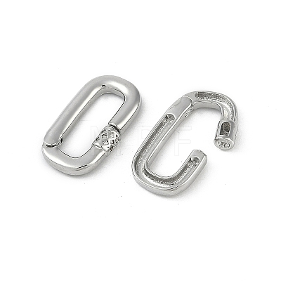 Brass Spring Gate Rings KK-Z078-01P-1