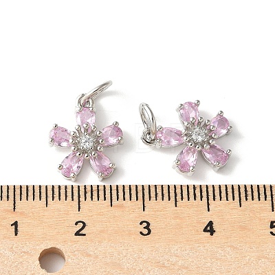Brass Micro Pave Cubic Zirconia Pendants KK-U067-03P-03-1