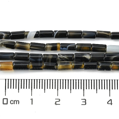 Natural Black Agate Beads Strands G-D067-A01-1