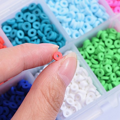 110G 10 Colors Handmade Polymer Clay Beads CLAY-SZ0001-28-1