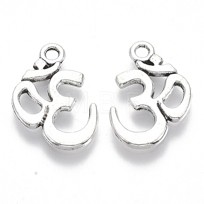 Yoga Tibetan Style Alloy Pendants TIBE-R317-018AS-LF-1