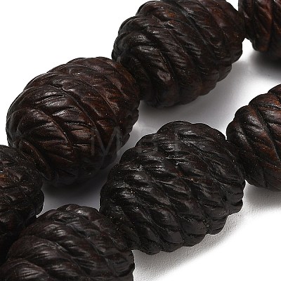 Carved Jujube Wood European Beads WD-CBAC5FE-02-1