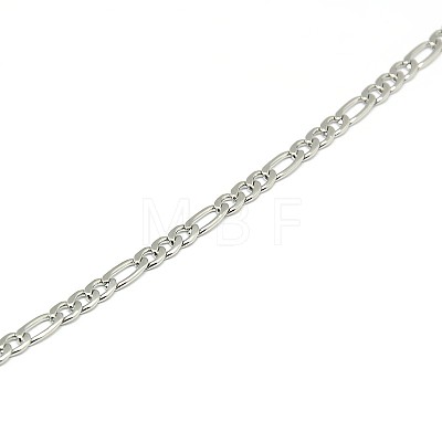 Tarnish Resistant 304 Stainless Steel Figaro Chain Necklace Making X-STAS-A028-N025P-1