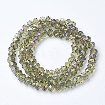 Electroplate Transparent Glass Beads Strands EGLA-A034-T2mm-F02-1