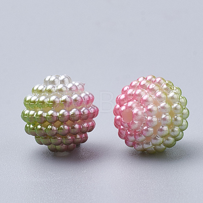 Imitation Pearl Acrylic Beads OACR-T004-12mm-06-1