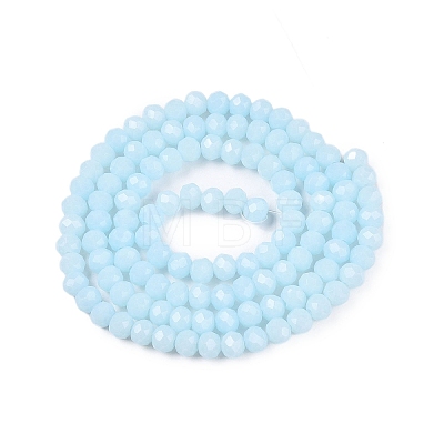 Opaque Solid Color Imitation Jade Glass Beads Strands X-EGLA-A044-P4mm-D06-1