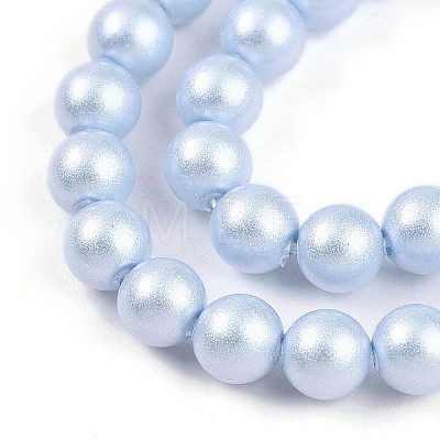 Baking Painted Pearlized Glass Pearl Bead Strands HY-N002-4mm-C04-1