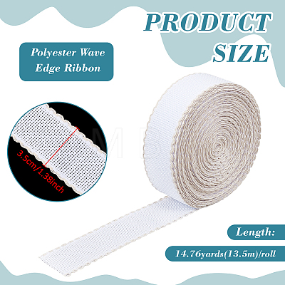 13.5M Polyester Wave Edge Ribbon OCOR-BC0009-71B-1