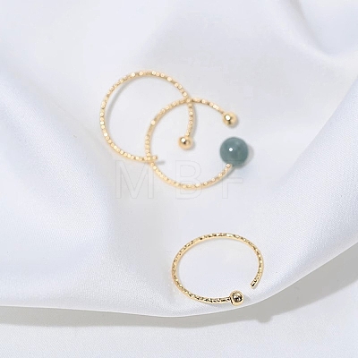 Brass Cuff Ring Settings KK-P337-01G-1