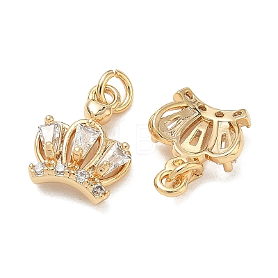 SHEGRACE Brass Micro Pave Cubic Zirconia Pendants XGRQ3D355-516G-1
