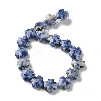 Natural Blue Spot Jasper Beads Strands G-K357-C03-01-1