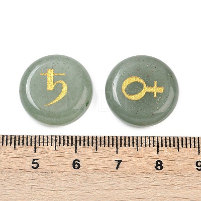 10Pcs 10 Styles Natural Green Aventurine Cabochons G-G193-03C-1