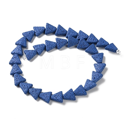 Triangle Dyed Natural Lava Rock Beads Strands G-O126-04A-03-1