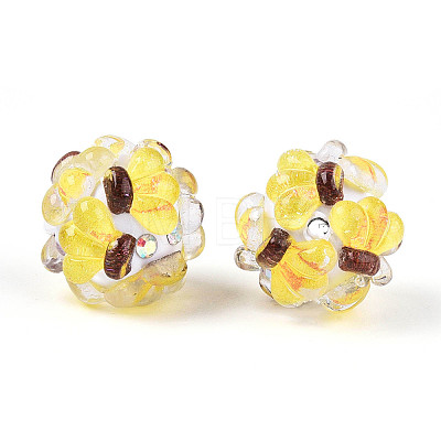 Fruit Round Resin Beads RESI-T059-03A-1