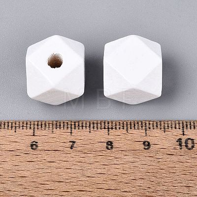 Spray Painted Wood European Beads WOOD-F017-07D-1