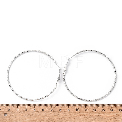 304 Stainless Steel Hoop Earrings EJEW-S250-01A-P-1