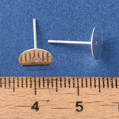 Brass Studs Earrings Finding X-KK-K383-05A-S-1