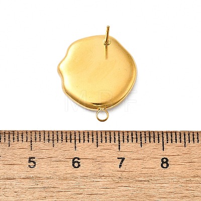 304 Stainless Steel Pave Natural Paua Shell Stud Earring Findings STAS-Z125-03G-1