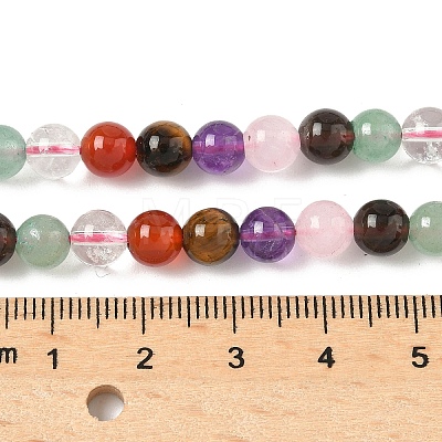 Natural Mixed Gemstone Beads Strands G-P574-A02-6mm-1