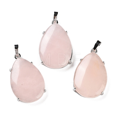 Natural Rose Quartz Pendants G-U002-01P-G-1