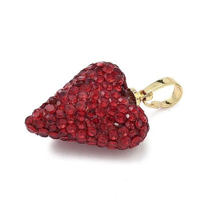 Brass Rhinestone Pendants KK-K293-48B-G-1