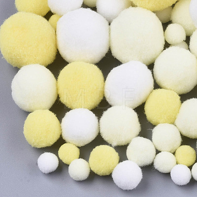 DIY Doll Craft Polyester High-elastic Pom Pom Ball AJEW-R093-01-C17-1