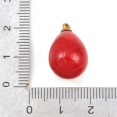 304 Stainless Steel Resin Pendants STAS-K322-10B-02-1