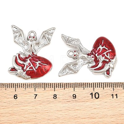 Rack Plating Alloy Enamel Pendants AL-CBA2B10-01P-06-1