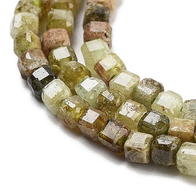 Natural Green Garnet Beads Strands G-H042-B15-01B-1