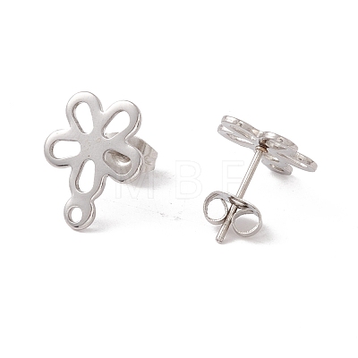 201 Stainless Steel Stud Earring Findings EJEW-A071-06P-1