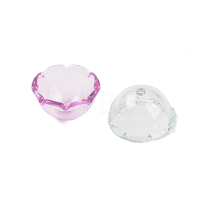 UV Plating Acrylic Bead Caps OACR-Z020-17-1