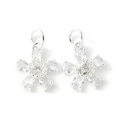 Brass Micro Pave Cubic Zirconia Pendants KK-U067-03S-04-1