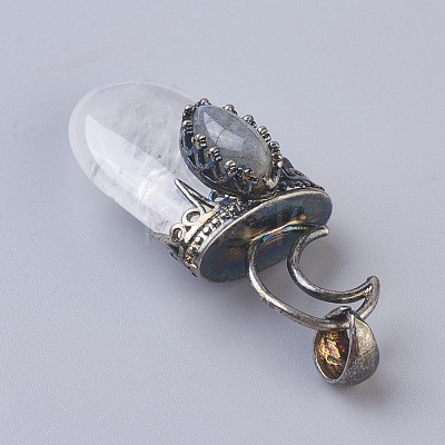 Natural Quartz Crystal Pendants G-F639-09G-1