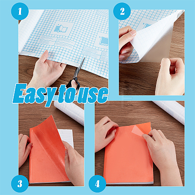 Plastic Self Adhesive Book Wrap DIY-WH0488-69A-1