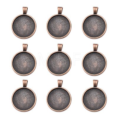 Tibetan Style Alloy Pendant Cabochon Settings LS-TIBE-R295-055R-FF-1